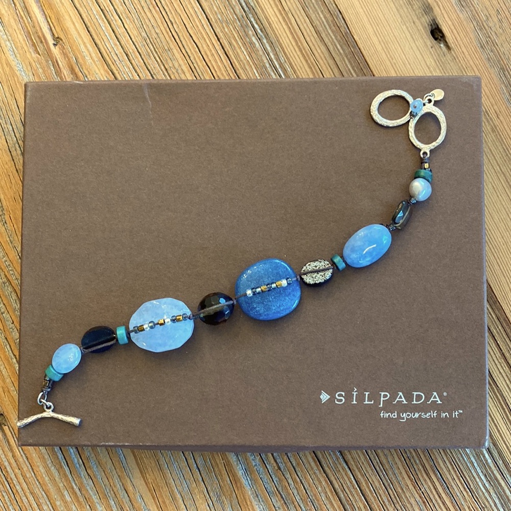 Silpada sterling silver and stone bracelet